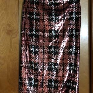 Sequined Knee length skirt